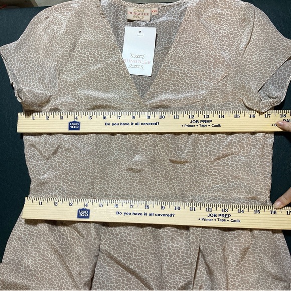 Rungolee Womens NWT Silk Wrap Dress Sz XXS Dainty Event Glam Party Animal Print - Picture 13 of 15